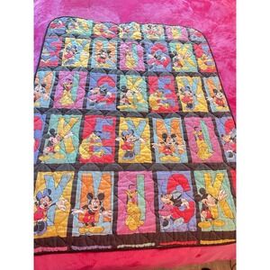 Vintage Dundee Disney Babies Crib Comforter BabyBlanket Mickey Pluto Minnie Bag5
